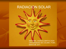 radiacion solar - CIAM - Universidad de Colima
