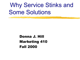 Why Service Stinks