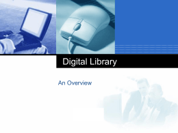 ห้องสมุดดิจิตอล (Digital library)