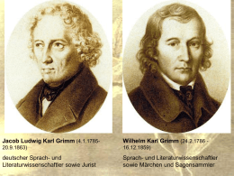Kurzbiographie der Brüder Grimm