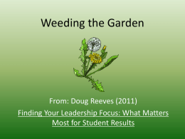Finding your leadership focus: What matters most for student results