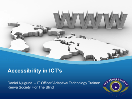 Powerpoint - Kenya Disability Portal