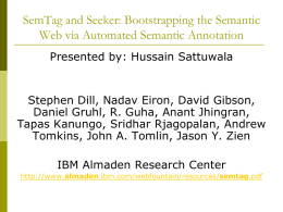 SemTag and Seeker: Bootstrapping the Semantic Web via