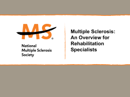 Rehabilitation Professionals - National Multiple Sclerosis Society