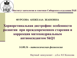 SkQ1 - Институт цитологии и генетики СО РАН