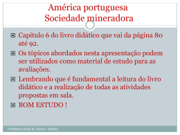 América portuguesa Sociedade mineradora