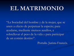 LEGISLACION 1er PARCIAL –EL MATRIMONIO