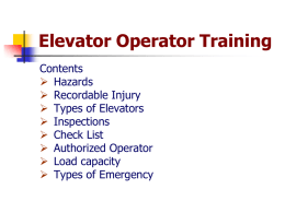 Elevator Operator Training