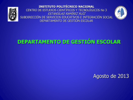 Gestión escolar - CECyT 3 - Instituto Politécnico Nacional