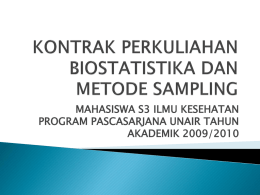kontrak perkuliahan biostatistka dan metode sampling s3 ikes 22
