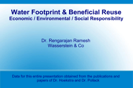 Dr. Rengarajan Ramesh, Wasserstein & Co