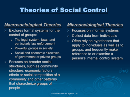 Social Disorganization Theory - McGraw