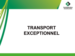Transport exceptionnel: nouvelle règlementation