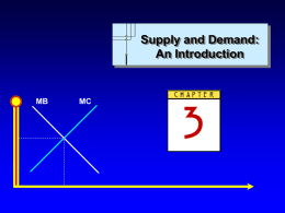 Supply and Demand: An Introduction