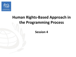 Session 4 - HRBA in the Programming Process (Short)