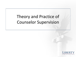 What is counselor supervision?