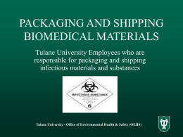 Shipping Infectious Substances