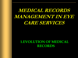 Evaluation of medical records