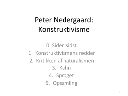 Peter Nedergaard: Konstruktivisme