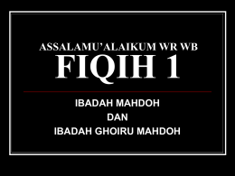 FIQIH 1 - Misbakhudin Munir