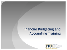 Power Point slide show - Office of Finance & Administration