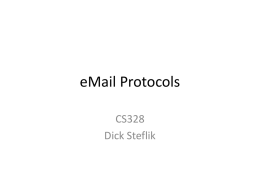 E-Mail Protocols(Powerpoint) - Computer Science