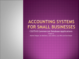 Accounting Systems for Small Businesses