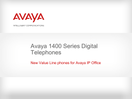 Avaya 1408 Phone, click here for PPT presentation