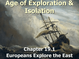 Europeans Explore the East 19.1 pp