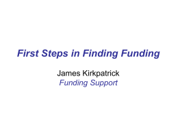 James Kirkpatrick, Funding Support