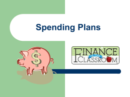 Spending Plan PPT - Finance in the Classroom
