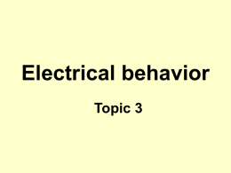 Electrical behavior of materials - School of Engineering and Applied