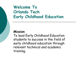 Orlando Tech Early Childhood Education