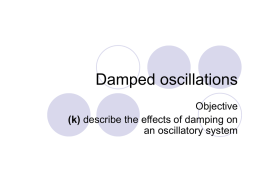 Damped oscillations - science