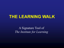 THE LEARNING WALK