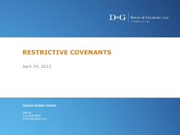 Restrictive Covenants