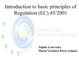 Introduction to data protection