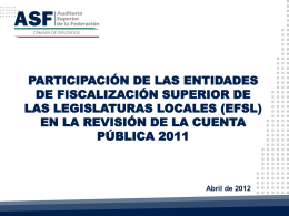 Participación de las EFSL en la Revisión de la Cuenta Pública