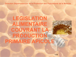 legislation alimentaire couvrant la production primaire apicole