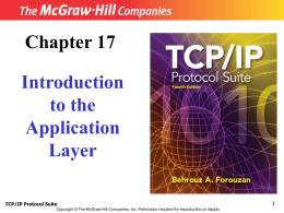 Introduction to Application Layer