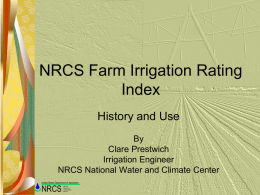 NRCS Farm Irrigation Rating Index FIRI