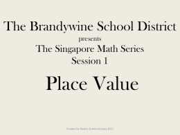 Place Value - Brandywine School District
