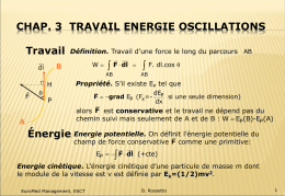 Chap.3 Travail Energie Oscillations