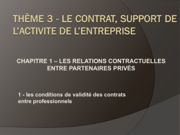 LE CONTRAT, SUPPORT DE L`ACTIVITE DE L - Eco