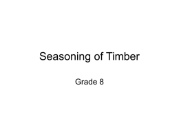 Seasoning of Timber - Industrial Techniques grade 8