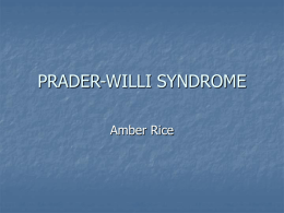 Prader-Willi Syndrome Presentation