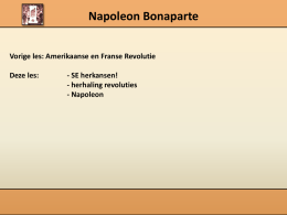 Presentatie Napoleon - Geschiedenis en Didactiek