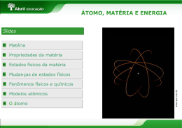 Átomo, matéria e energia