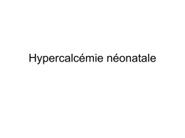 Hypercalcémie néonatale