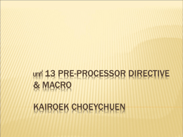 Pre-processor directive